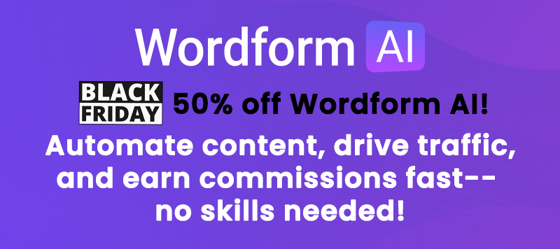 Oferta de Wordform AI por el Black Friday