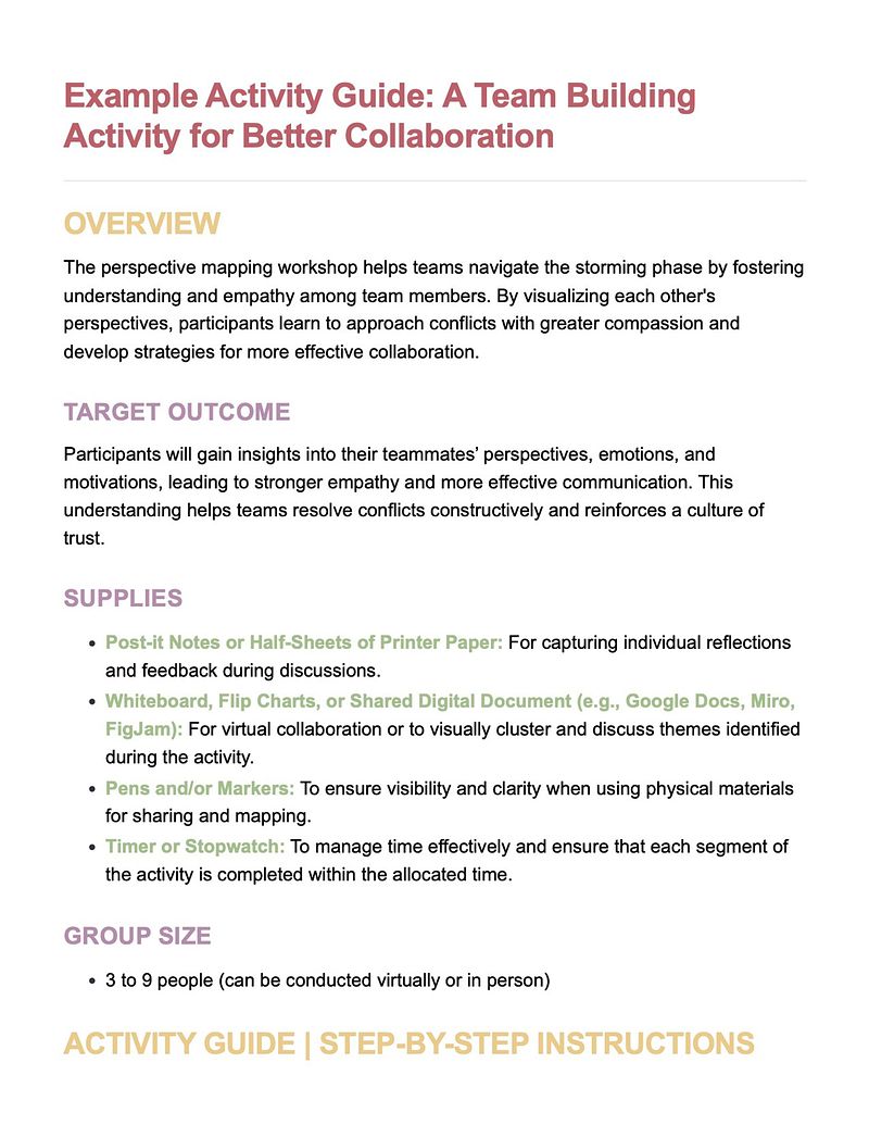 Perspective Mapping: A Free Team Building Activity for Enhanced Communication and Collaboration