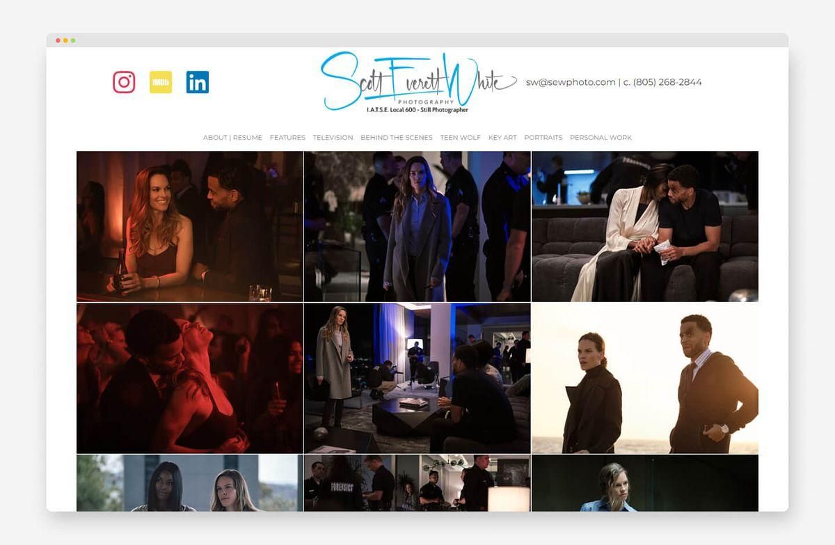 Strona internetowa Scotta poświęcona fotografii martwej natury