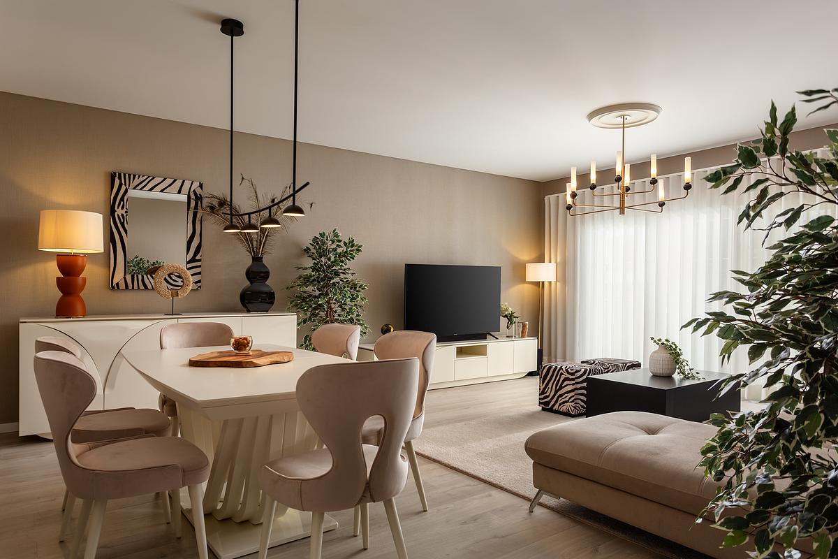 Fotografia de no Apartamento Montijo, destacando a decora&ccedil;&atilde;o com Estilo Africano.