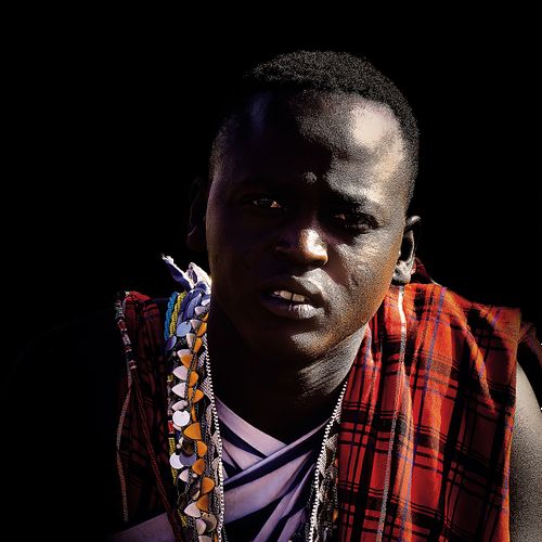 Portrait d'un homme massaï du Kenya