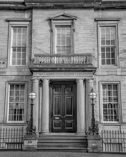 Black & White, Cityscapes, architecture, college, building, stone, brick, columns,, gothic, Clyde, Glasgow, Scotland, United Kingdom, UK, black & white