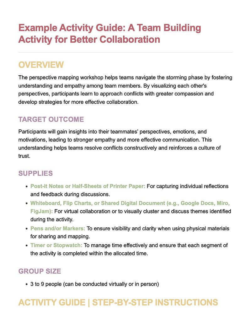 Perspective Mapping: A Free Team Building Activity for Enhanced Communication and Collaboration