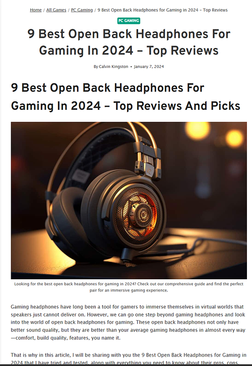 9 Best Open Back Headphones for Gaming in 2024 – Top Reviews