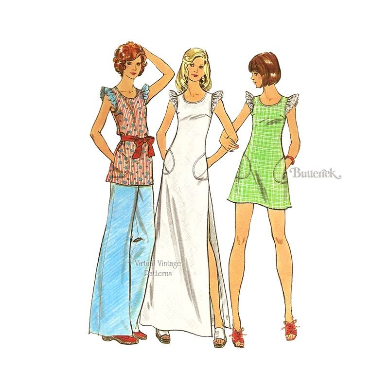 babydoll dress pattern Babydoll Puff Sleeve Dress Sewing Pattern PDF
