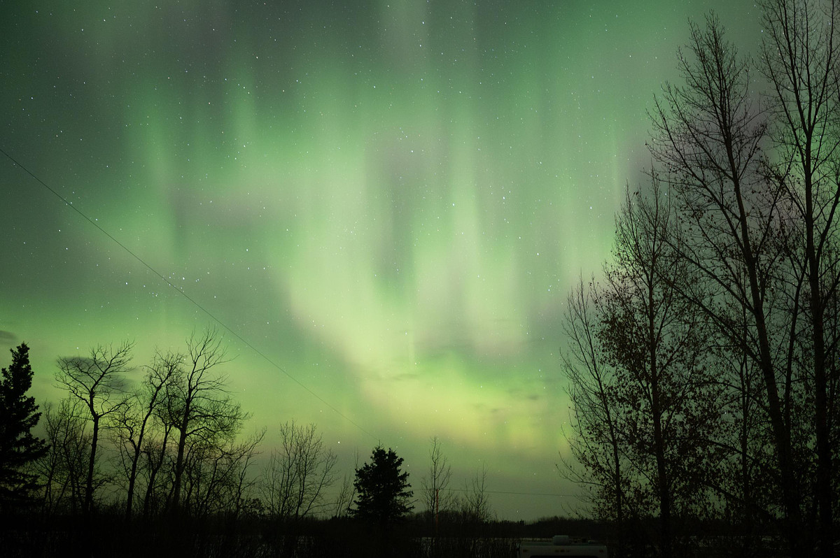 Northern Lights captured from my bedroom window.