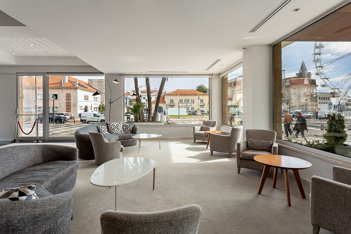 Lobby do Hotel Ba&iacute;a Cascais &ndash; fotografia de hotelaria e arquitetura de interiores