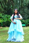 DP016 - Ruffled Cool Blue Gown