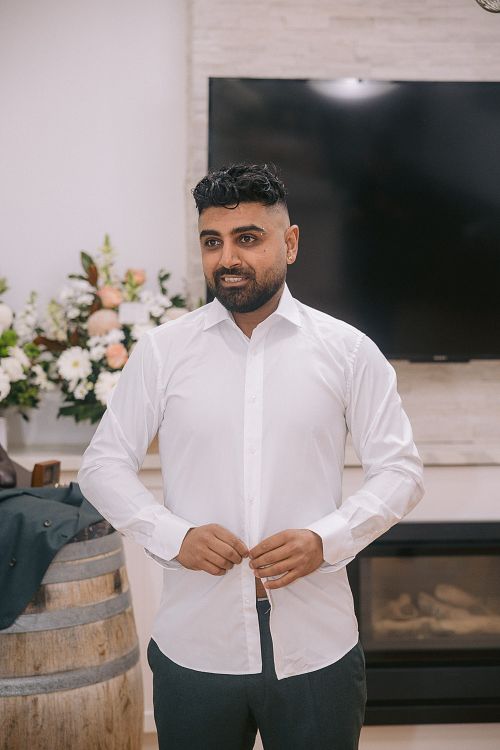 Groom Getting Ready