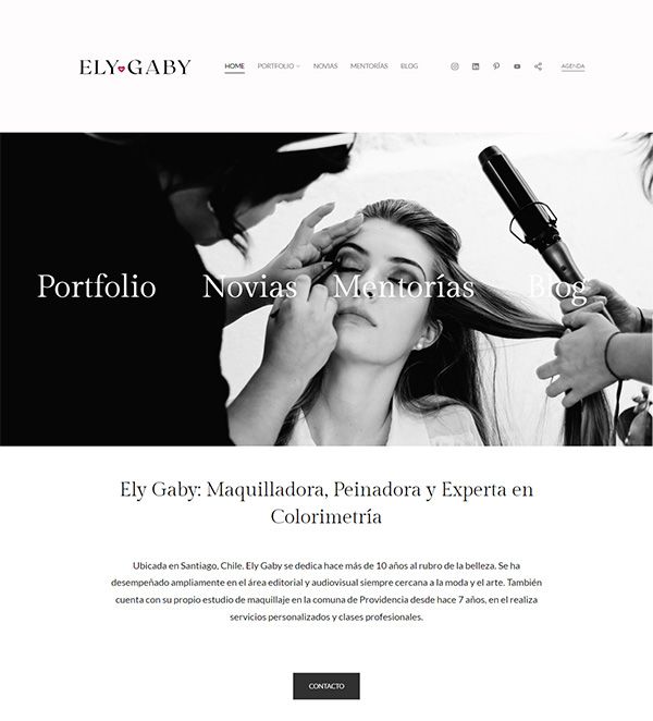 Ely Gaby Portfolio Exemples de sites Web