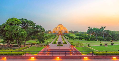 Evening shot of Lotus Temple, Night Photography