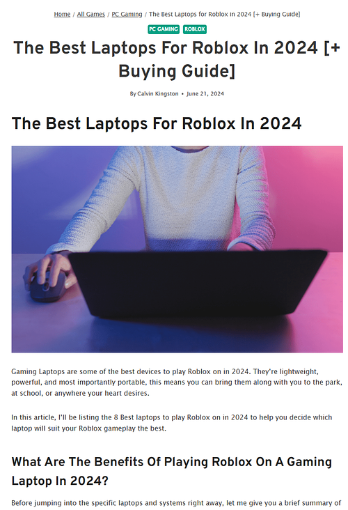 The Best Laptops for Roblox in 2024 [+ Buying Guide]