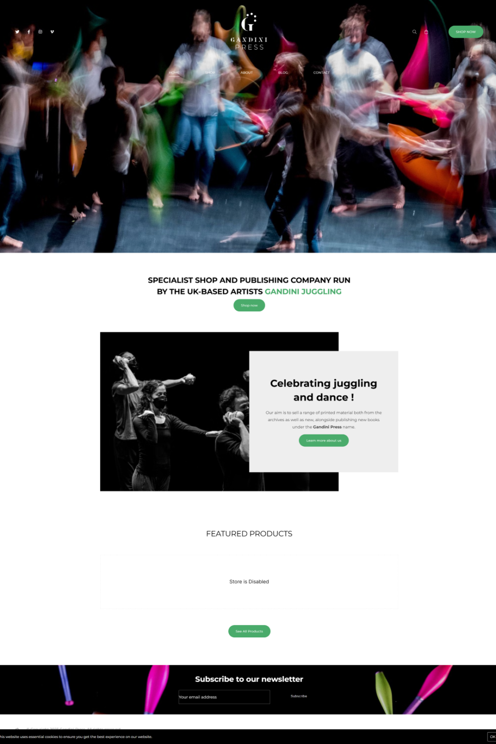 Portfólio da Gandini Press, empresa de impressão e publicação.