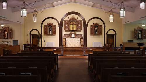 Saint Bernadette Catholic Church sanctuary in the midst of the major beautification project.