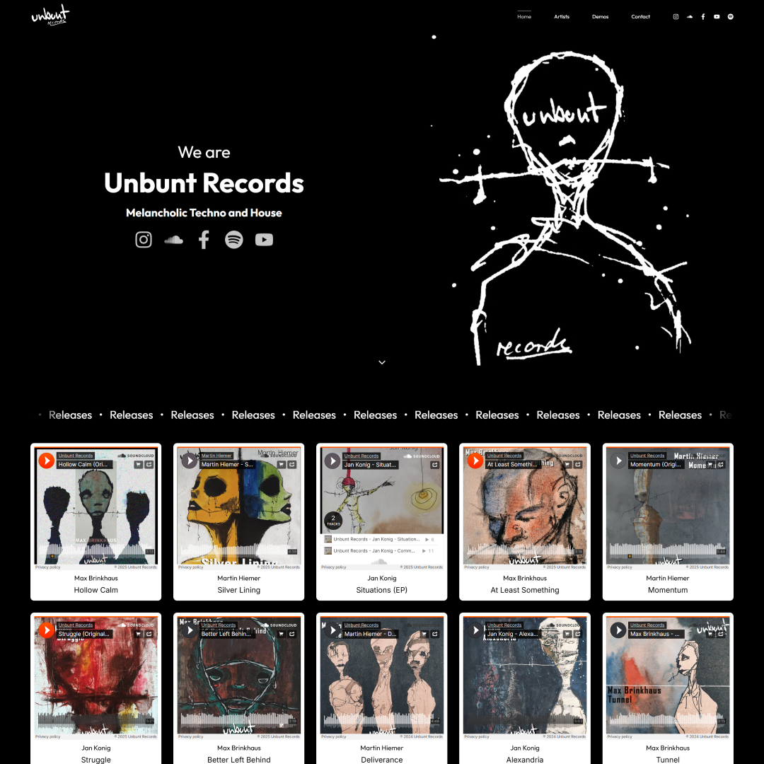 Music Agency Unbunt Records's Portfolio Screenshot