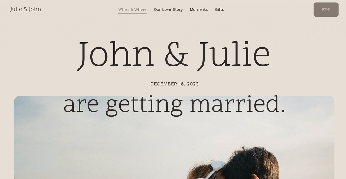 Pixpa's pre-made template Groove