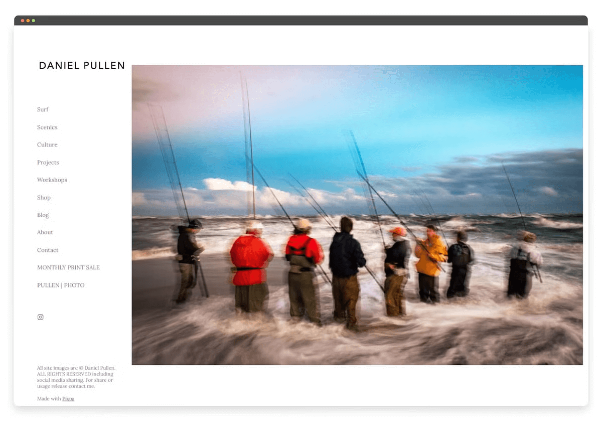 Daniel Pullens Pixpa Portfolio-Website