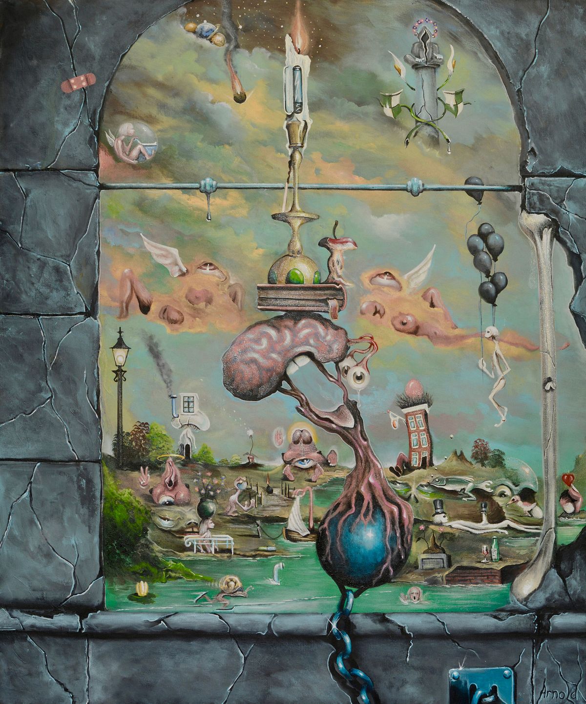 Let there be light – acryl on canvas by Dutch artist Arnold Janssen