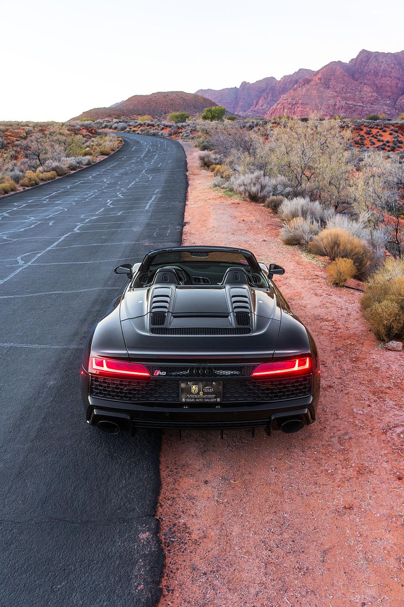 Audi R8 Spyder at Sunset in Ivins, Utah