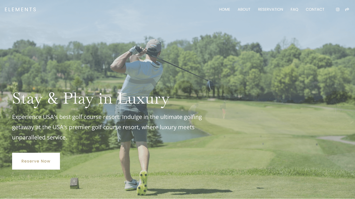 Pixpa's Elements real estate website template