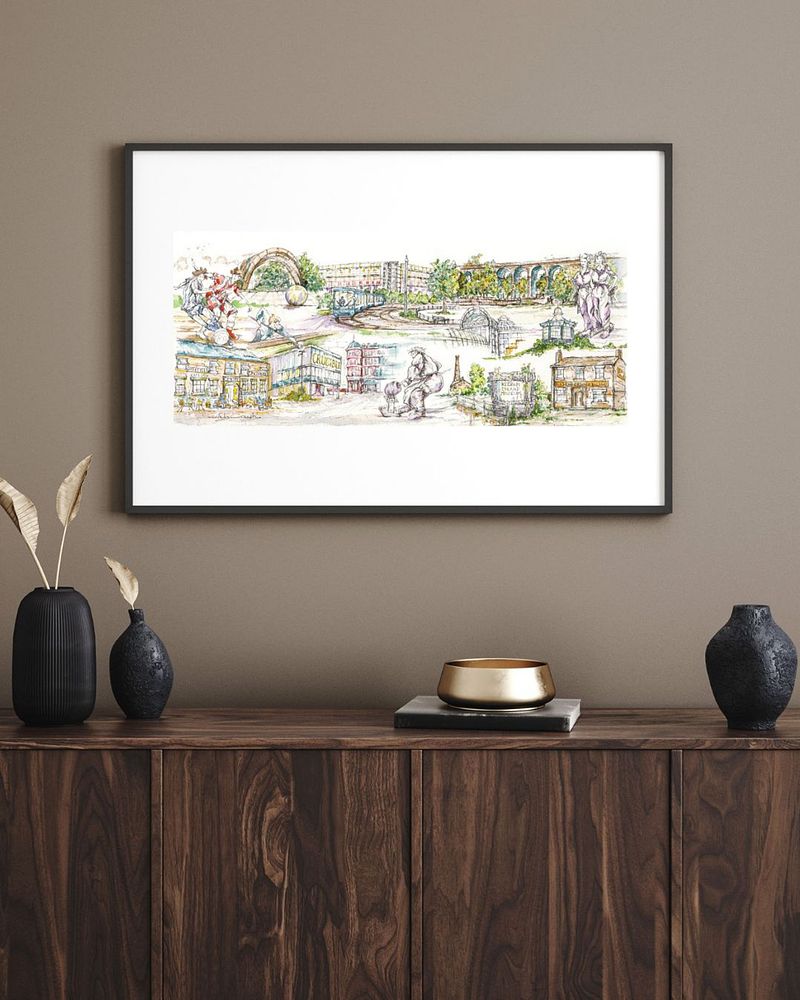 FINE ART PRINT City of Sheffield Cityscape No.2  Sheffield Yorkshire, England
