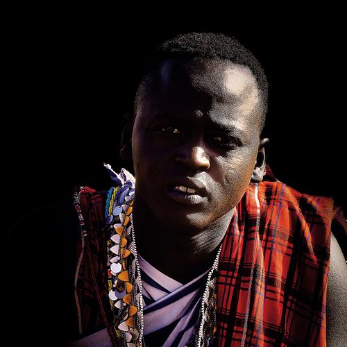 Portrait d'un homme massaï du Kenya