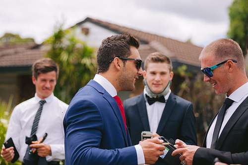 Groom Getting Ready