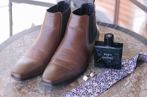 Groom Getting Ready