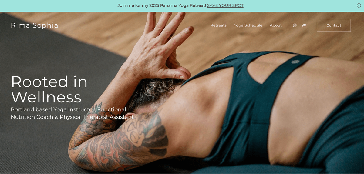 Rima Sophias Yoga-Website