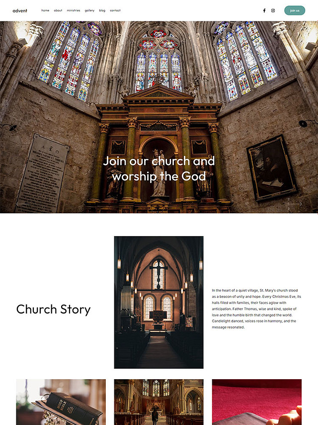 Advent - Pixpa Portfolio Website Templates