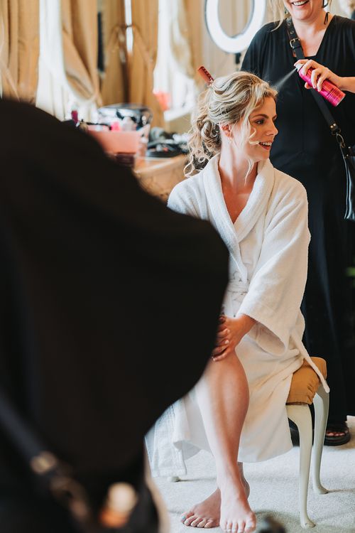 Bride getting ready