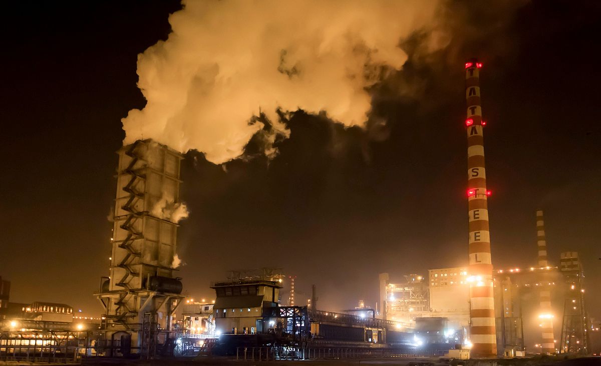 Prefect view of Tata  Steel Plant, showcasing steel production and manufacturing in Odisha, India.