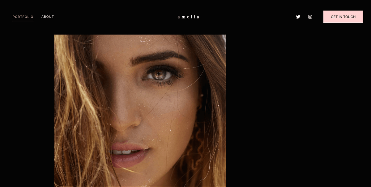 Pixpa Oasis-Modellportfolio-Vorlage